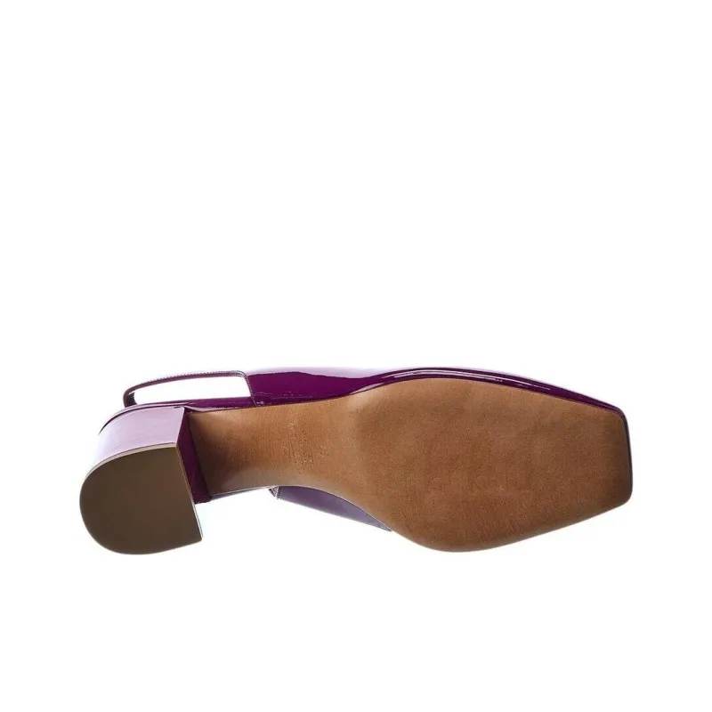 Valentino GARAVANI Chunky Heel High Heels Women's Purple-3
