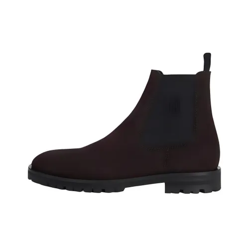 Kurt Geiger London Hunt Short Chelsea Boots Men's Dark Brown
