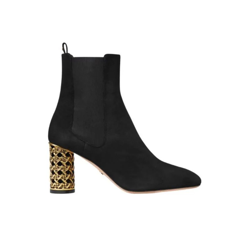 DIOR Icon Short Chelsea Boots 8cm Women's Black-1