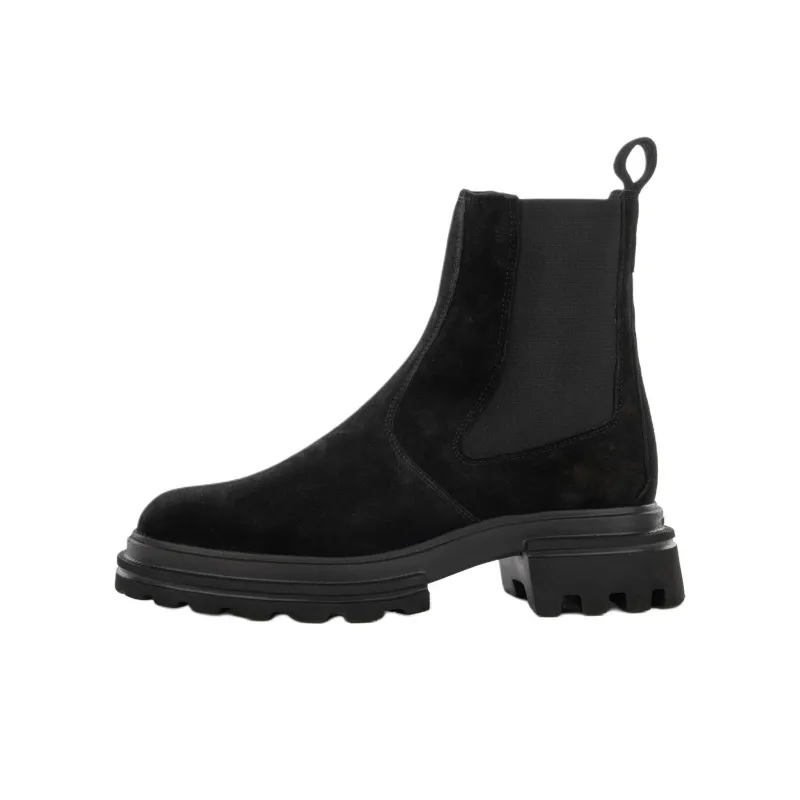 HOGAN Round Toe Slip On Chelsea Boots Women's-0