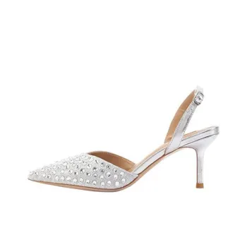 NICOLI Enoch Slim Heel High Heels 6.5cm Women's Silver
