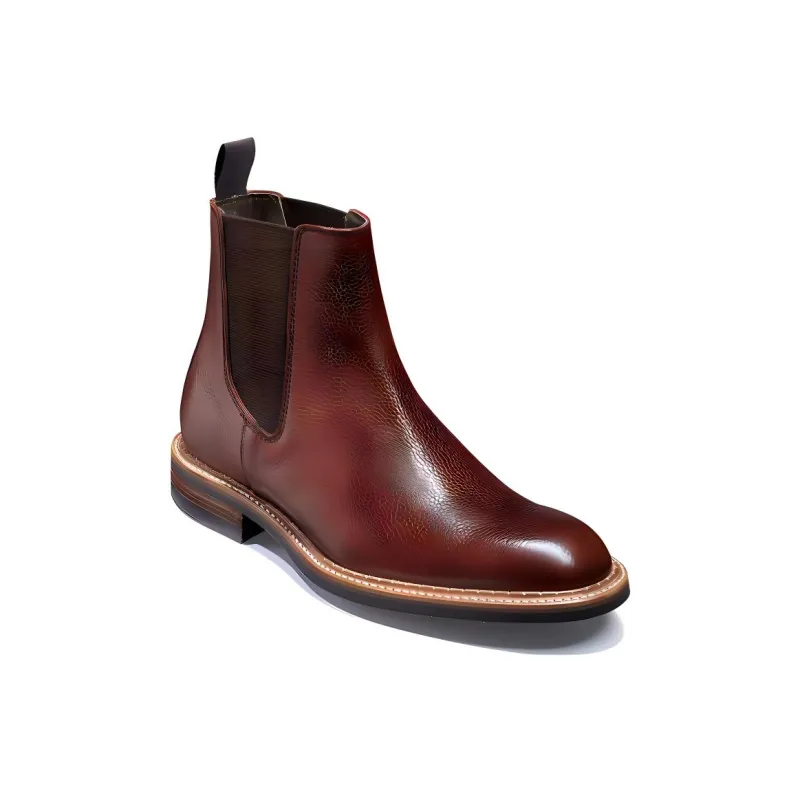 BARKER BOEB Archive Harrowick Short Chelsea Boots Men's Red Brown-1