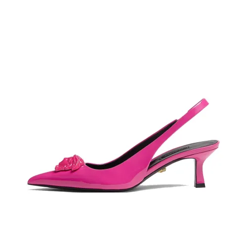 VERSACE La Medusa High Heels Women's Rose Red