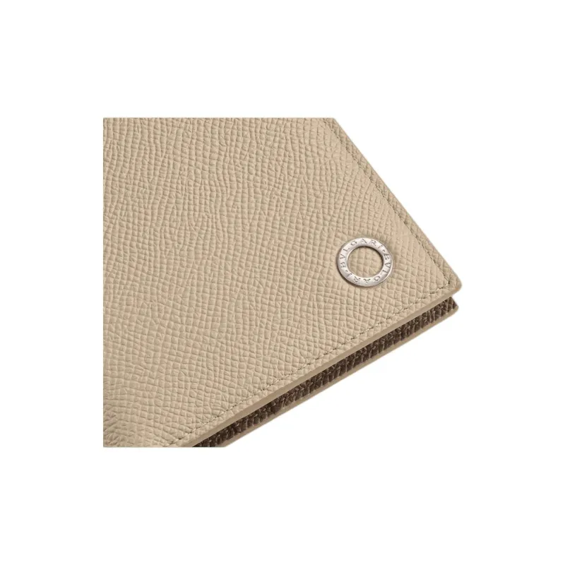 BVLGARI Calfskin Wallet Small Size Men's Ivory-3