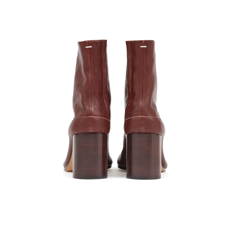 Maison Margiela Tabi 80mm Leather Ankle Boots-4
