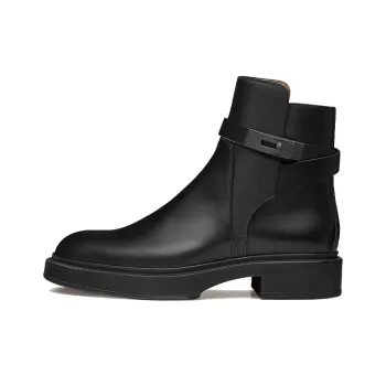 HERMES Veo Ankle Boots Women's Pure Black