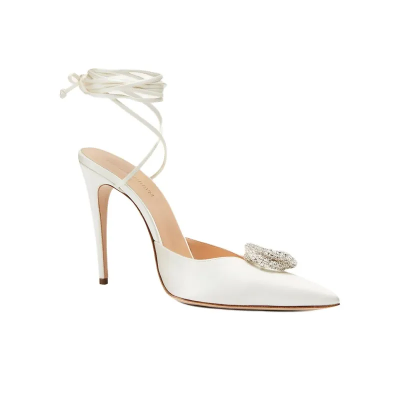 MAGDA BUTRYM Slim Heel High Heels 11cm Women's White-2