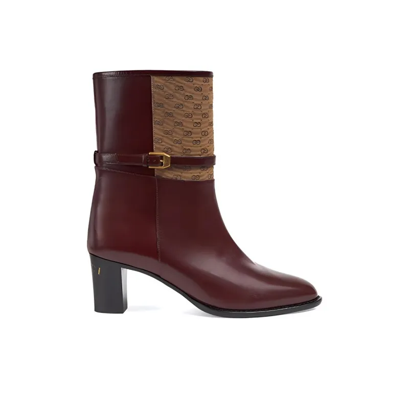 GUCCI GG Leather Boots-1