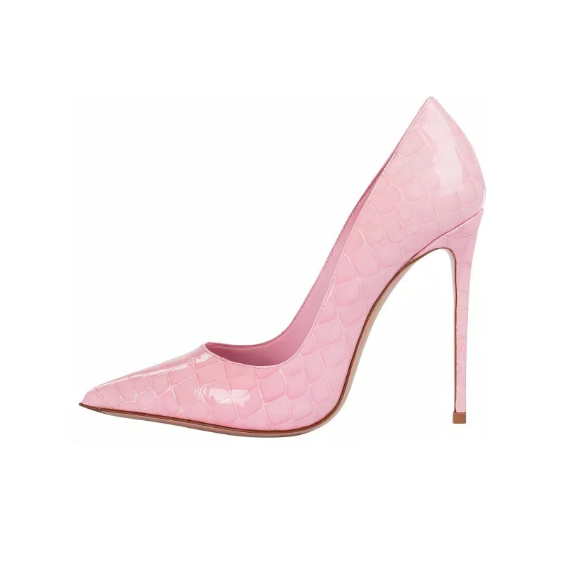 Le Silla Eva 120mm Crocodile-embossed Pumps-0