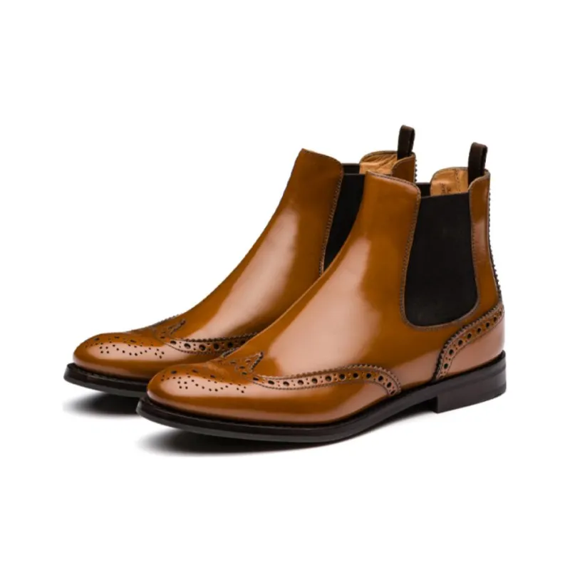 CHURCH'S Ankle Length Chelsea Boots Women's Brown-2