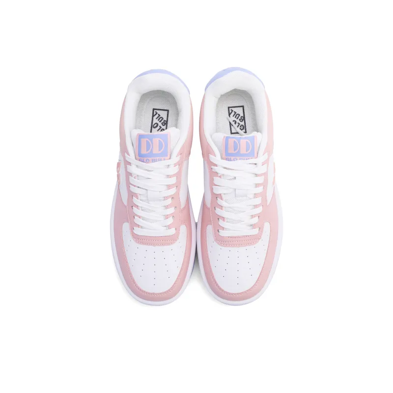 GLO BULL Skateboard Shoes Women's Low Top White Pink Purple-3