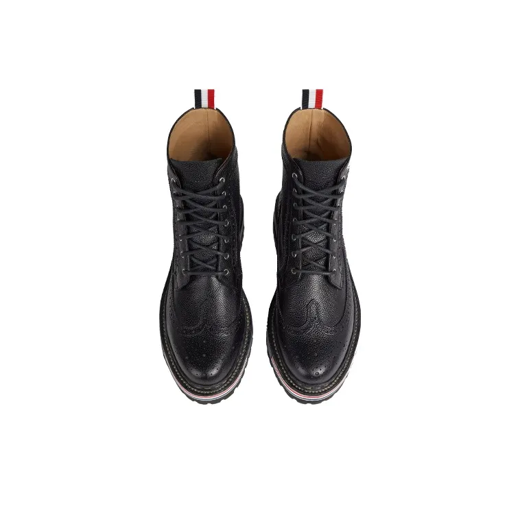 THOM BROWNE Lace-up Longwing Boots-3