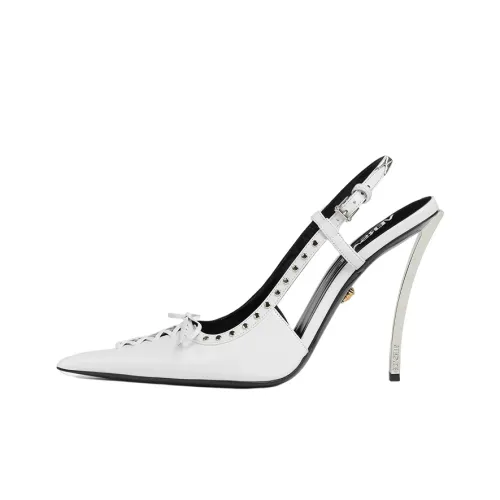 VERSACE Slim Heel High Heels Women's White