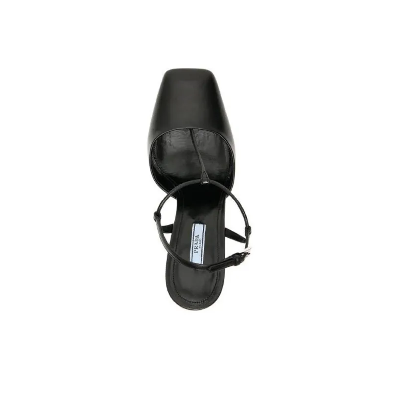 PRADA Wedge Heel High Heels Women's Black-4