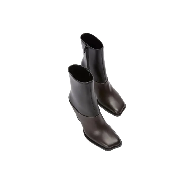 LOEWE Onda Ankle Boots 9cm Women's Brown-3