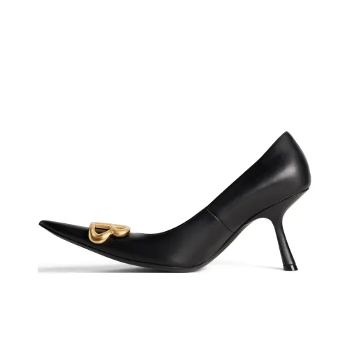 Balenciaga Logo Plaque Pointed Toe Heels Women's