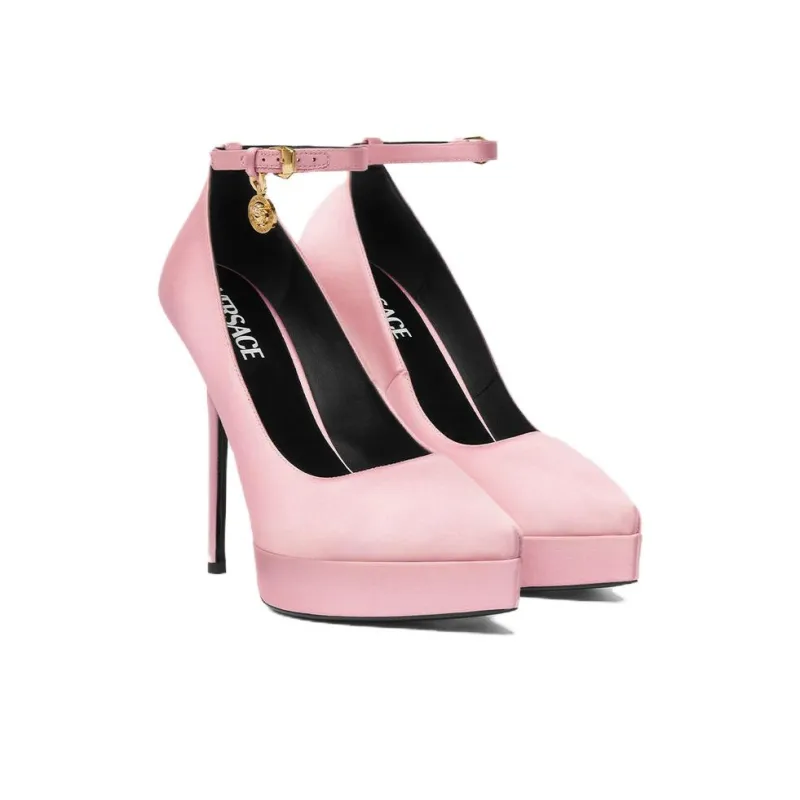 VERSACE Lycia Satin Platform Pumps-2