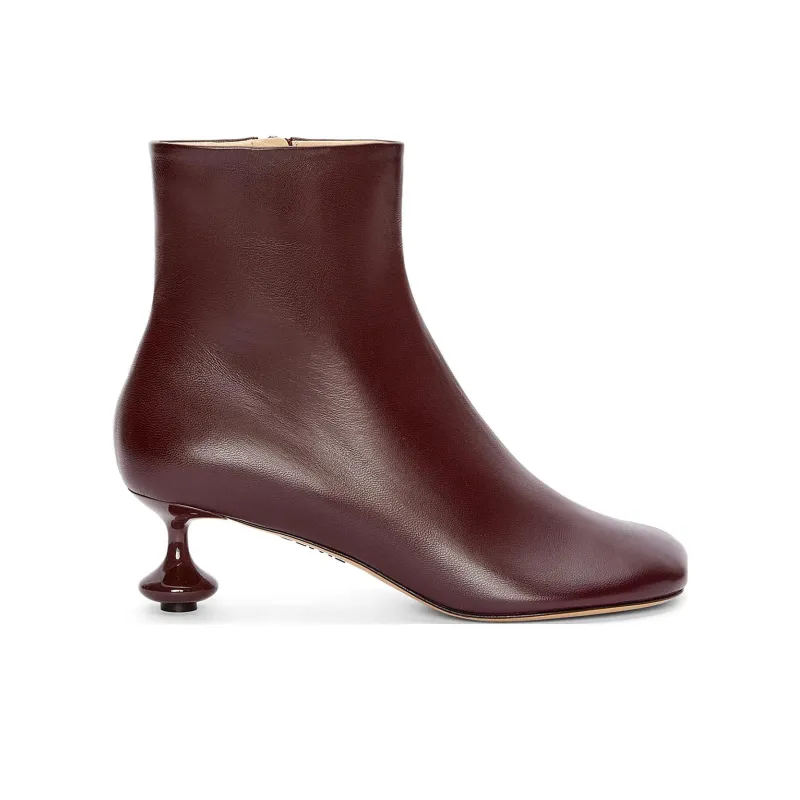 LOEWE Toy Ankle Boots 5cm Women's Burgundy Red-1