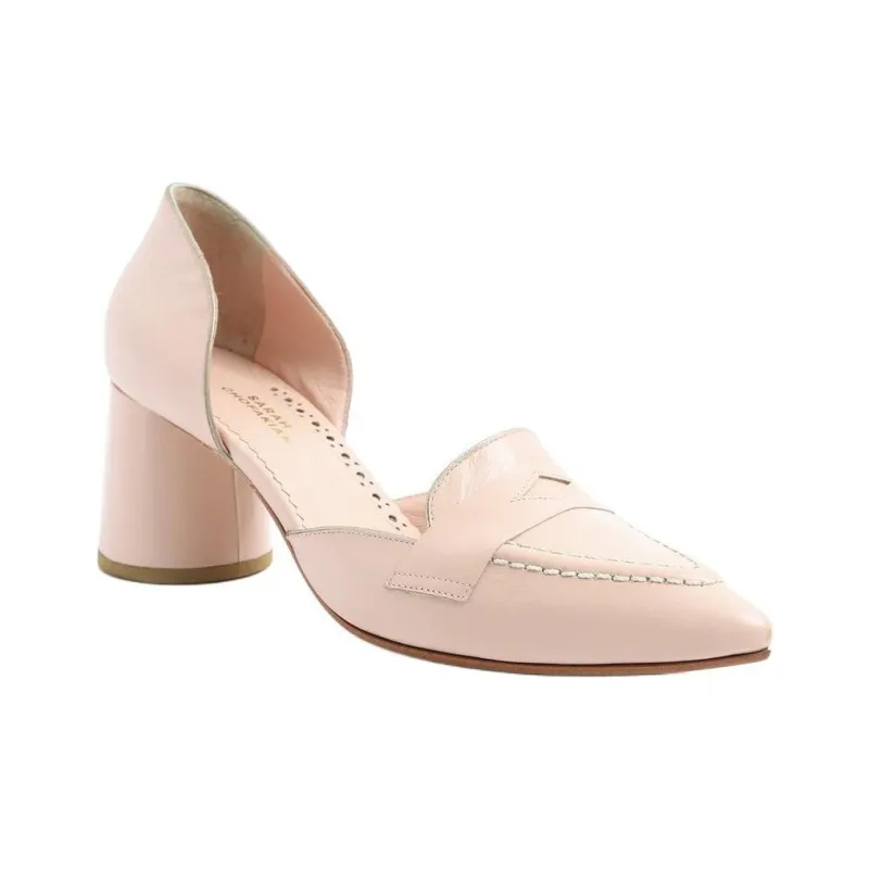 Sarah Chofakian Peggy Chunky Heel High Heels Women's Pink-2