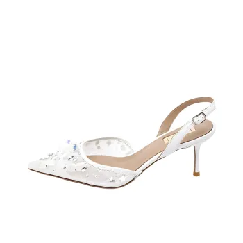 NICOLI Hailee Slim Heel High Heels 7cm Women's White