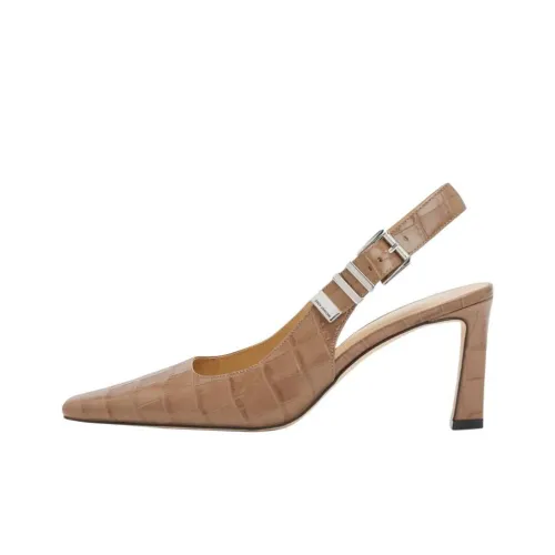 MICHAEL KORS Darrington Block Heel High Heels 7.6cm Women's Brown