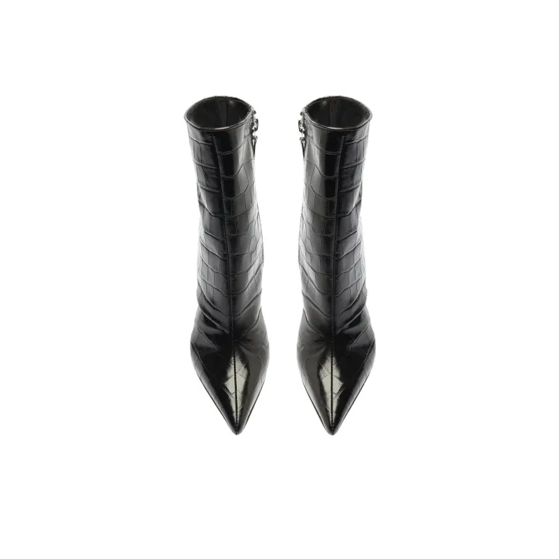 Schutz Asya Ankle Boots 11cm Women's Black-4