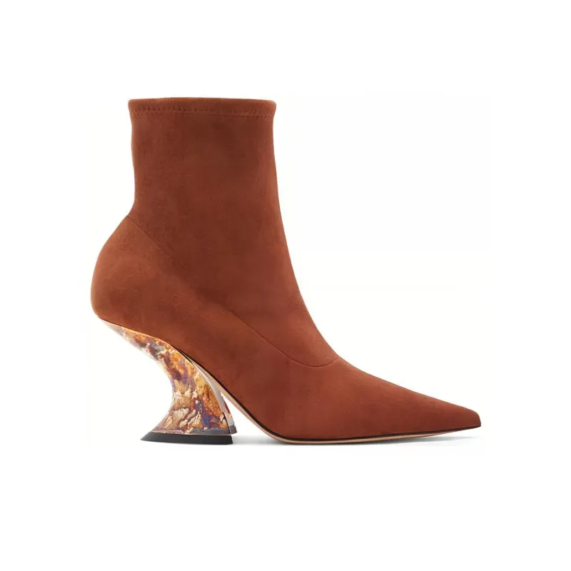Casadei Ankle Boots 8cm Women's Brown-1