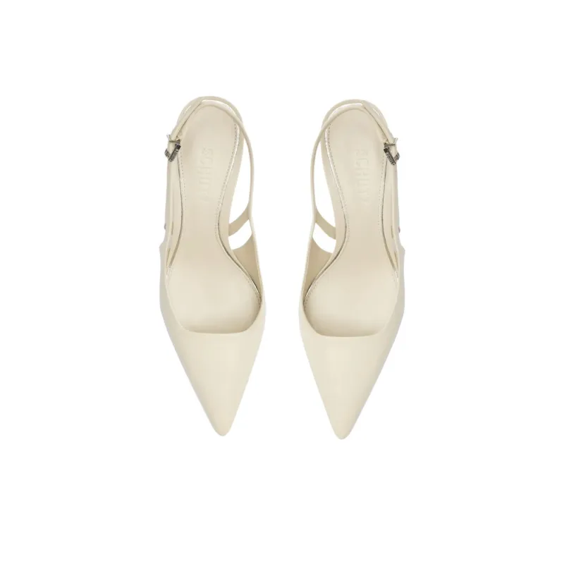 Schutz Blanche Chunky Heel High Heels 9cm Women's White-4