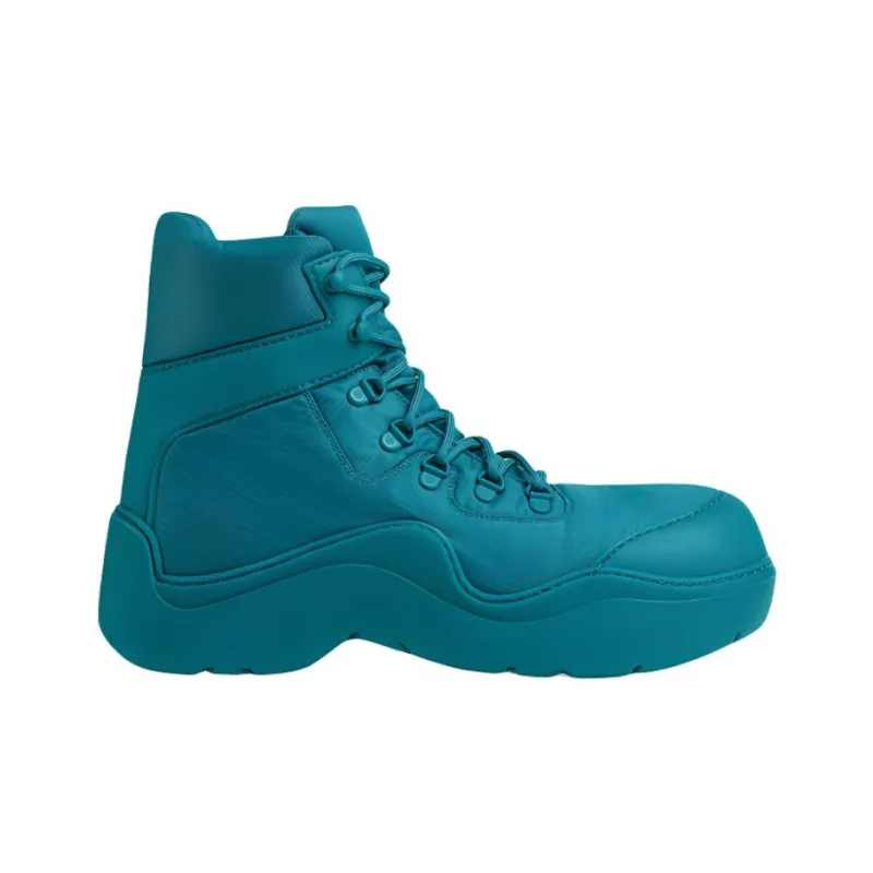 Bottega Veneta Puddle Bomber Ankle Boot Teal-4