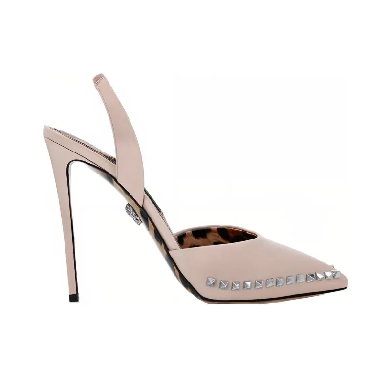 PHILIPP PLEIN Decollete Slim Heel High Heels Women's Light Pink-1