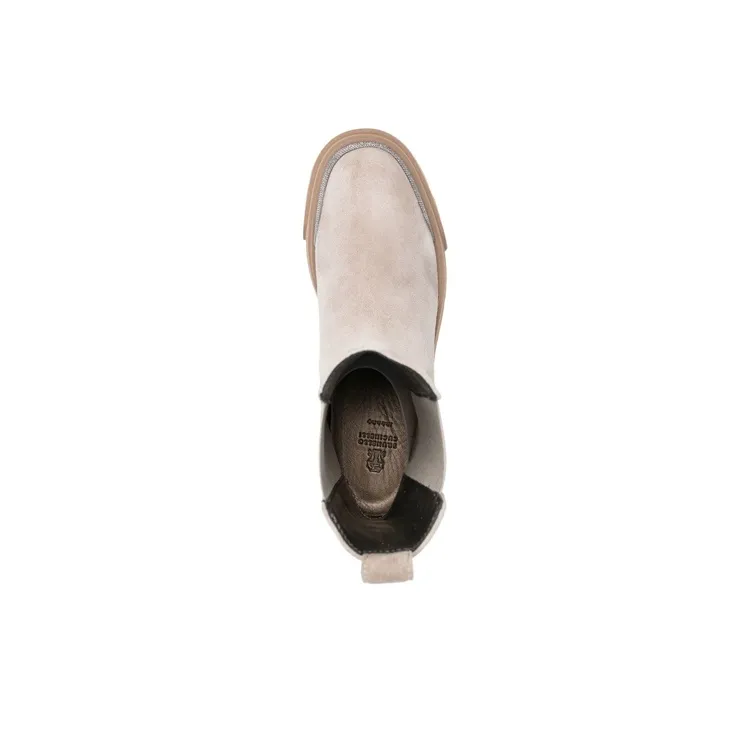 Brunello Cucinelli Chelsea Boots Women's Gray-4