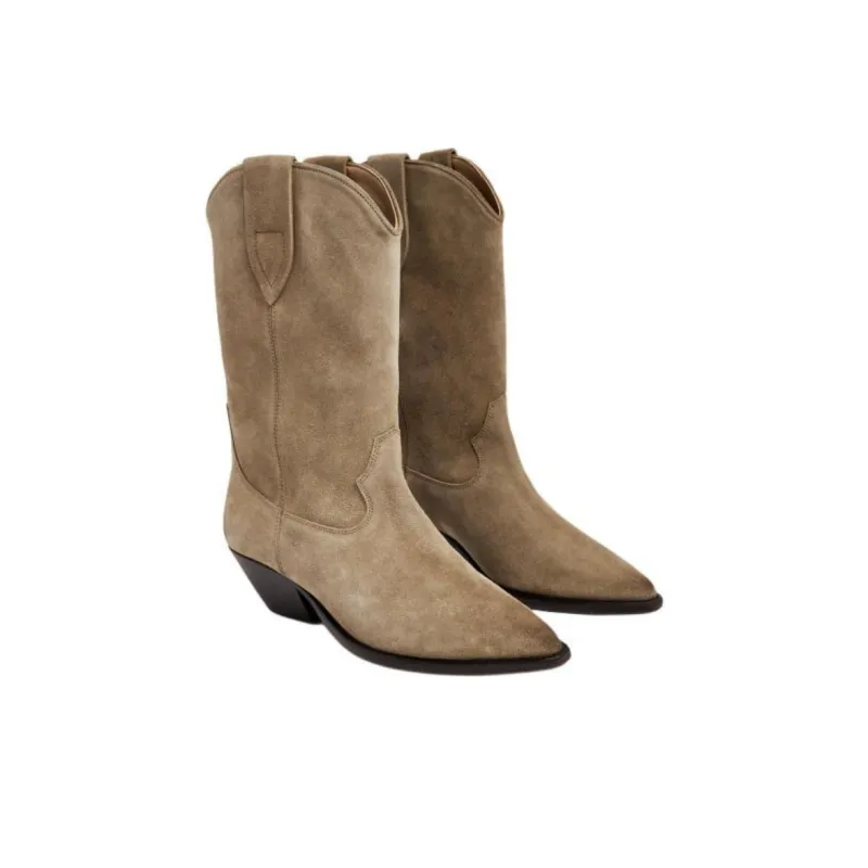 ISABEL MARANT Duerto Ankle Boots 5cm Women's Beige-3