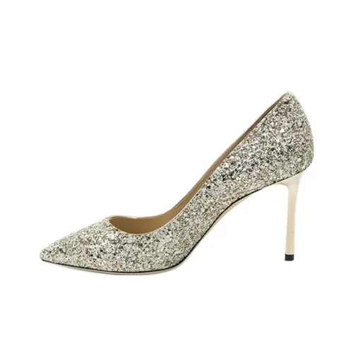 Jimmy Choo Zhou Yangjie Romy 85 TIT Slim Heel High Heels 8.5cm Women's Moonlight Lace