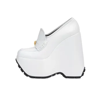 VERSACE Triplatform Loafers Women's White