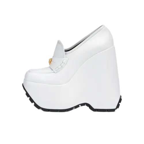 VERSACE Triplatform Loafers Women's White