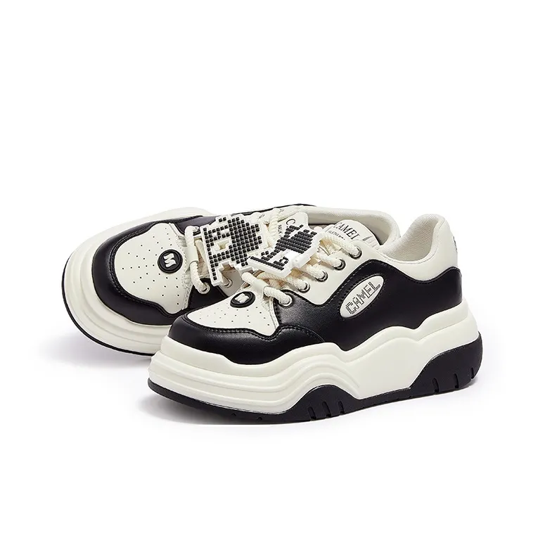 CAMEL Anti-Slip And Wear-Resistant Height Increasing Low-Top Skateboard Shoes Women's-2