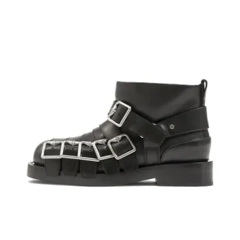 Burberry Women's Leather Strap Boot 'Black'