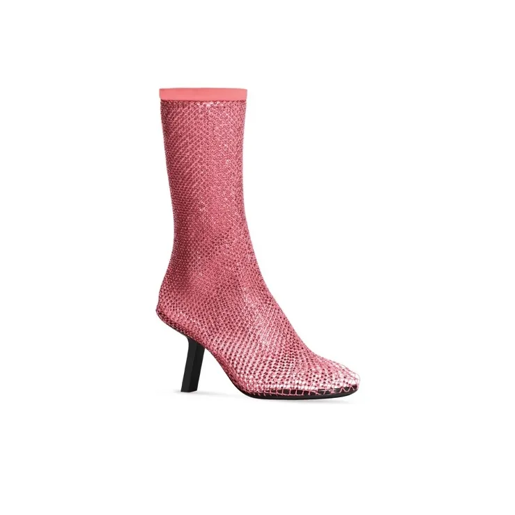 Balenciaga Mid-Calf Boots 8cm Women's Pink-2