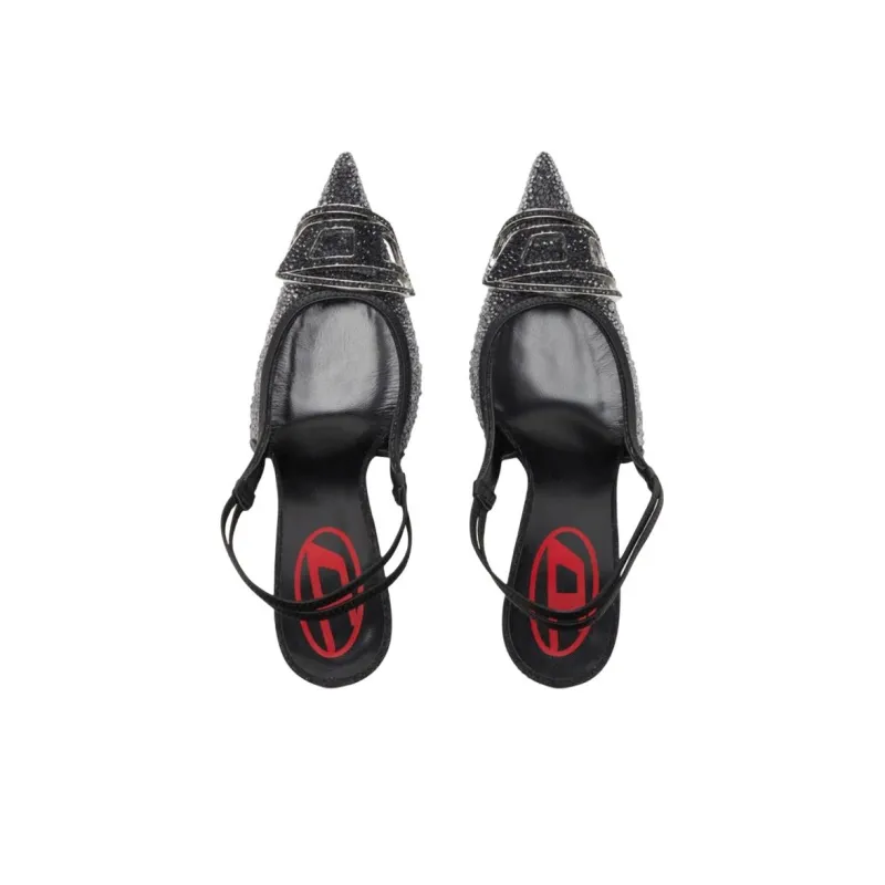 DIESEL Slim Heel High Heels Women's Black-4