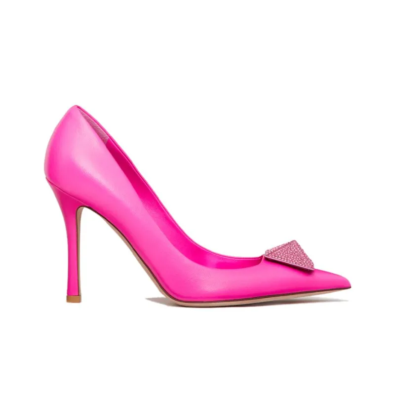Valentino One Stud GARAVANI Slim Heel High Heels 10cm Women's Pink-1