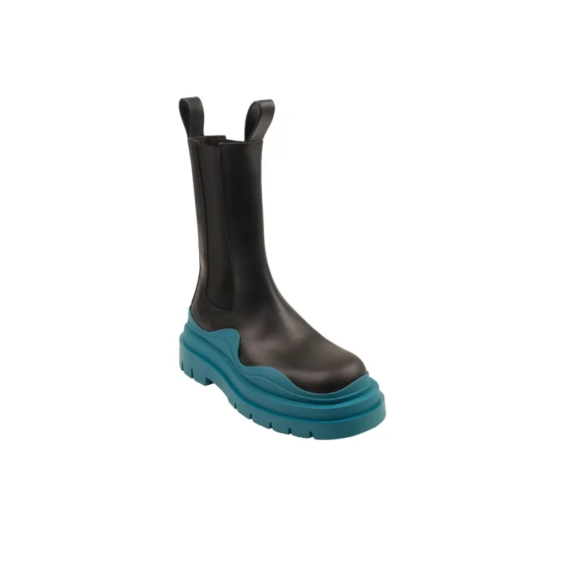 Bottega Veneta Tire Chelsea Boots Women's Black Blue-1