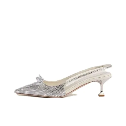 MIU MIU Slim Heel High Heels 5.5cm Women's White