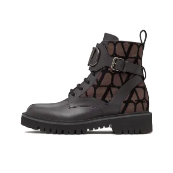 Valentino Toile Iconographe Round Toe Ankle Boots Women's