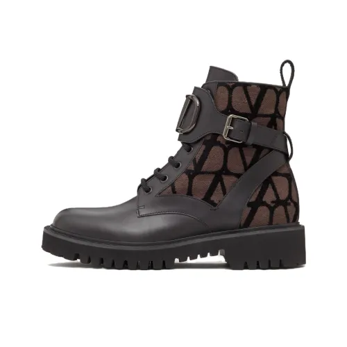Valentino Toile Iconographe Round Toe Ankle Boots Women's