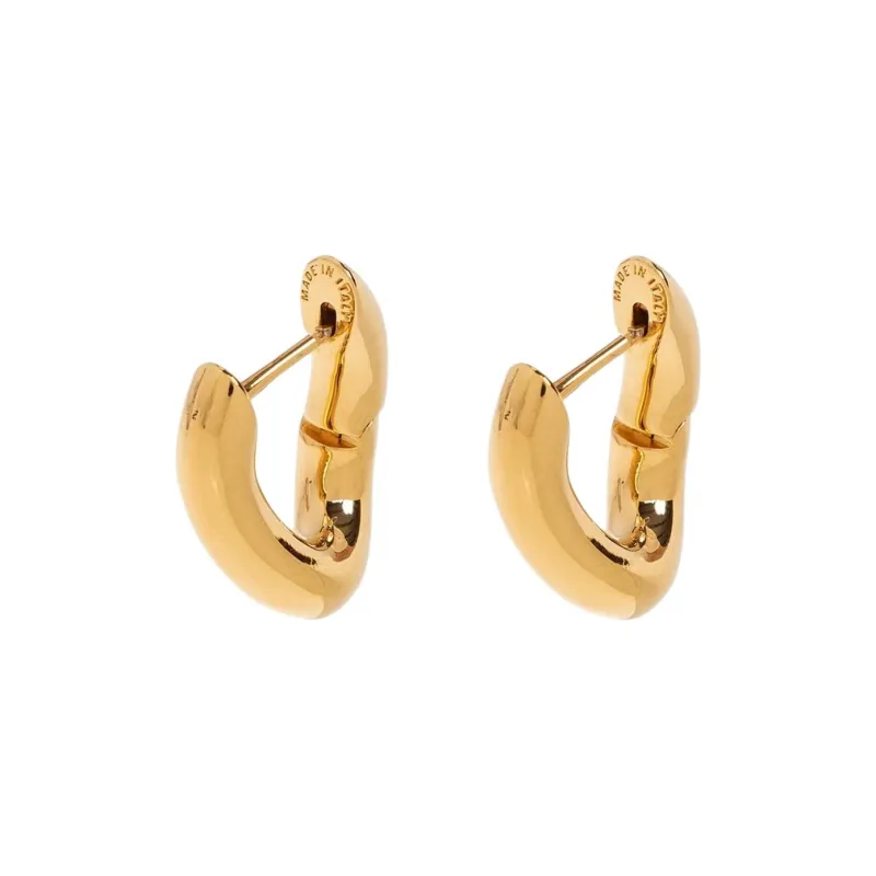 Balenciaga Brass Earrings Unisex Yellow-3