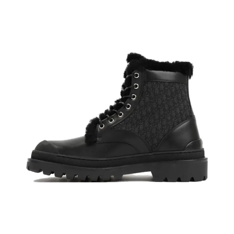 DIOR Fashion Ankle Boots 3.5cm Men's Black-0