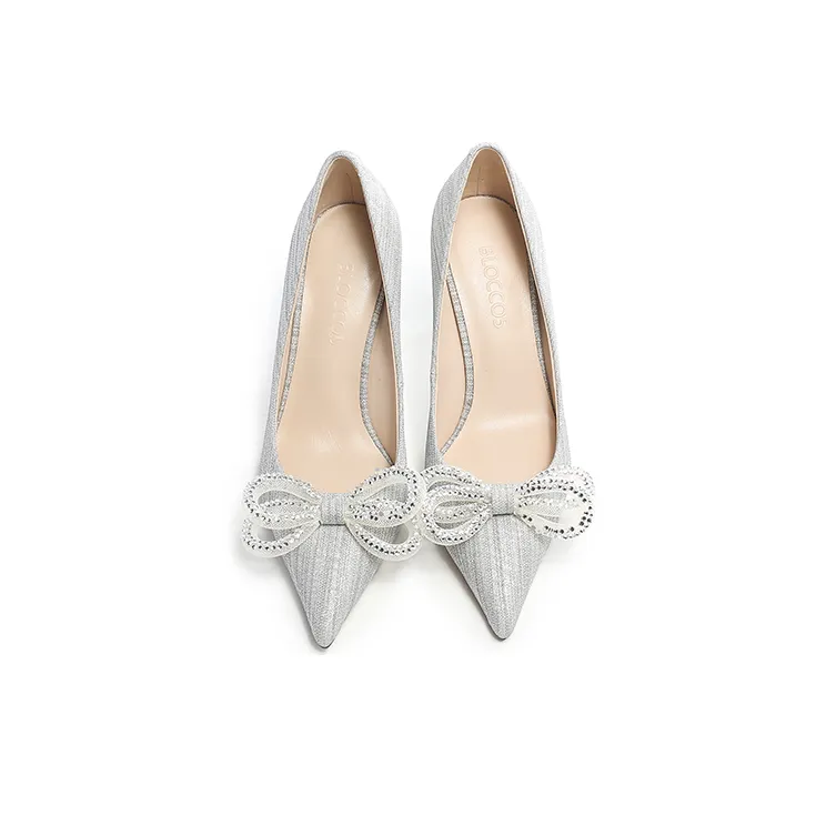 CERRUTI 1881 Slim Heel High Heels Women's Silver-2