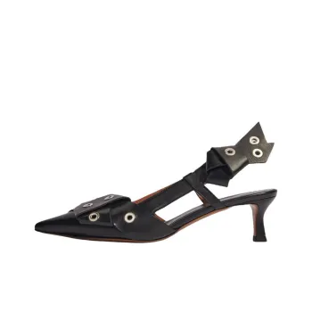 Maje Irregular Heel High Heels 5.5cm Women's Black