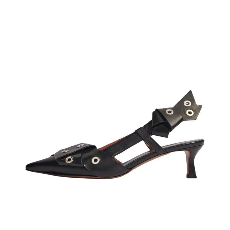 Maje Irregular Heel High Heels 5.5cm Women's Black-0