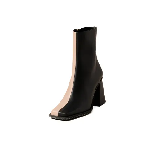 ALOHAS Ankle boots Silver 8cm Women's Beige Black